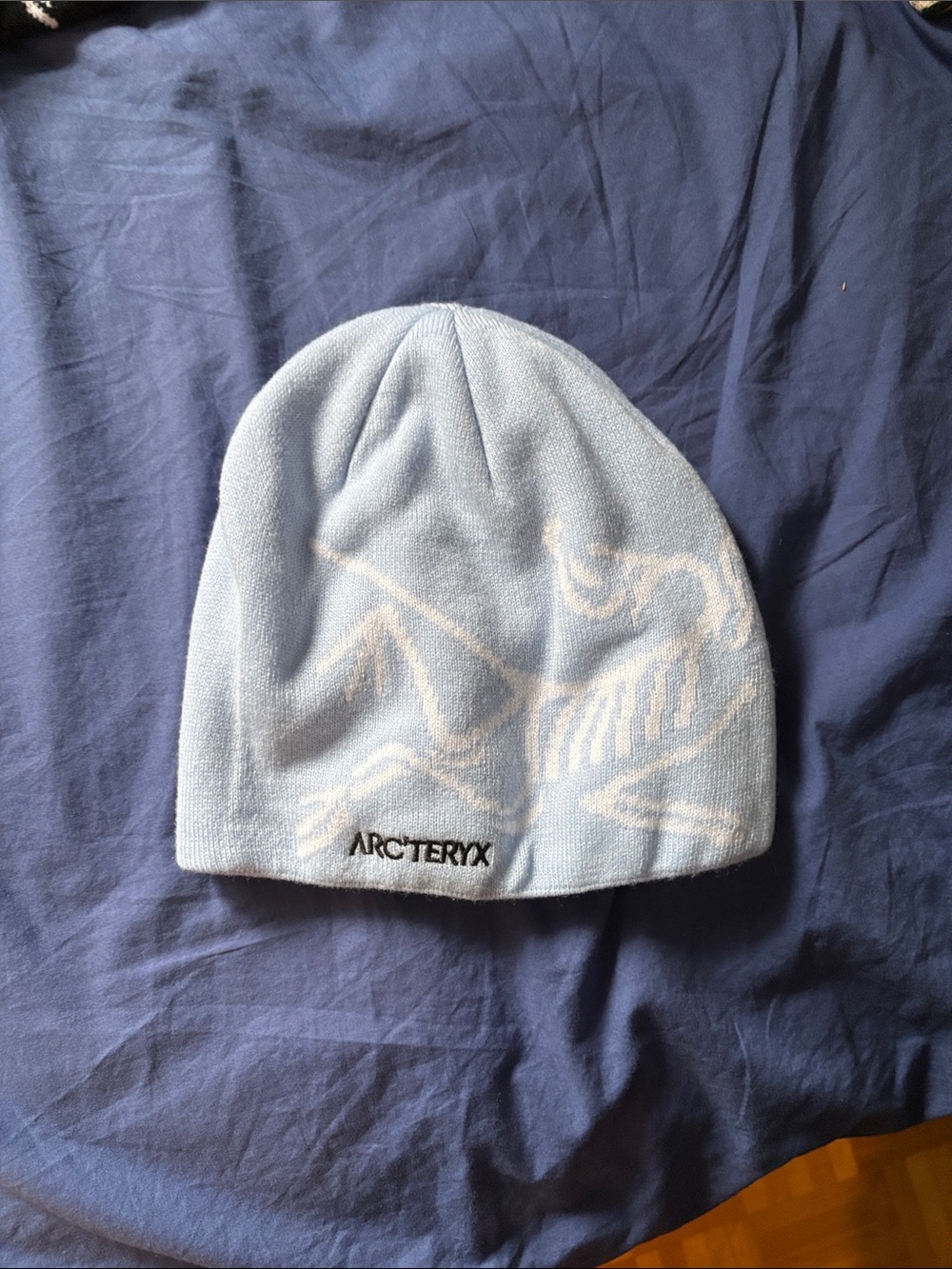 Arc'teryx Light Blue Beanie with White Logo Accent